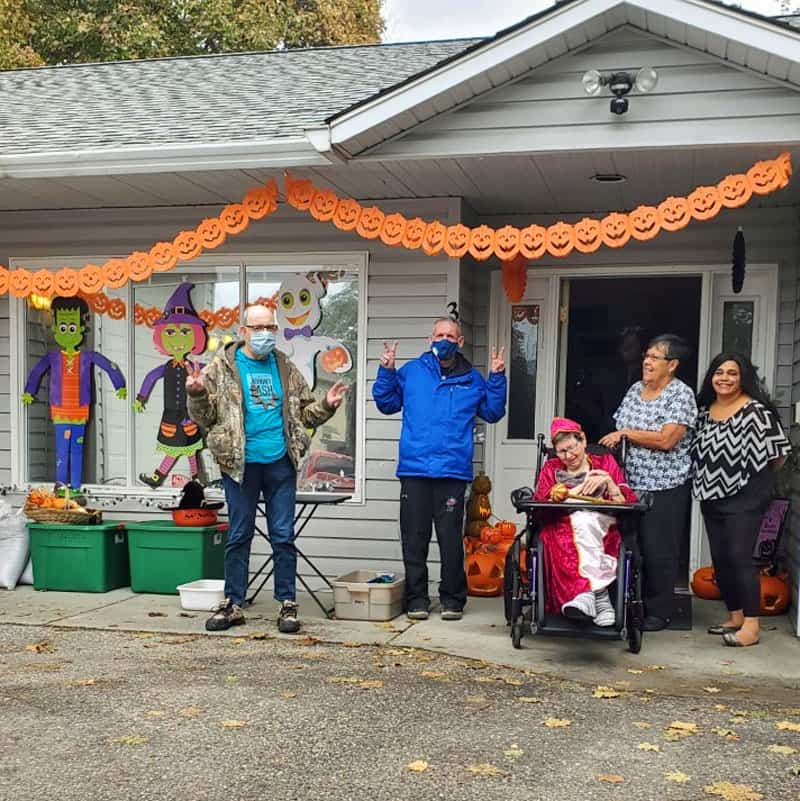Community Housing residents participating in an activity